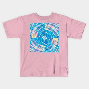 Cubed Ripple Plaid 40 Kids T-Shirt